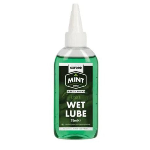 Oxford Oxford Mint Wet Lube 75ml, Biodegradeable, reduces wear on the chain and sprockets, highly durable