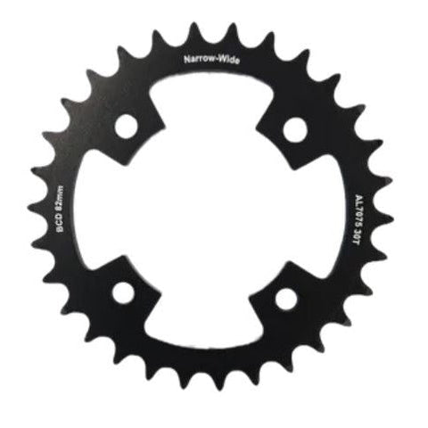 Pro Series Chain ring only, 30T, AL7075, Black BCD: 82mm, narrow wide - (Bolt hole = 8mm)