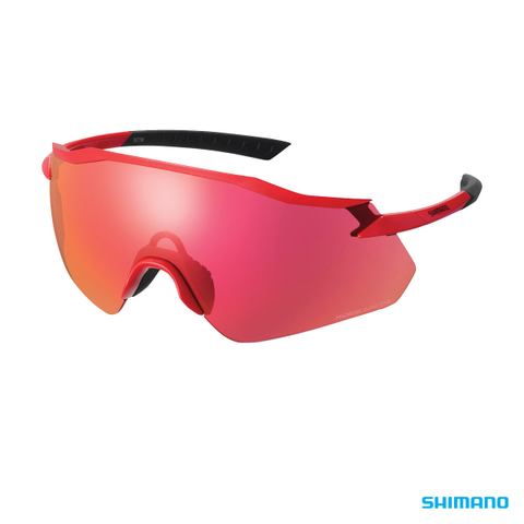 Shimano Eyewear - CE - Eqnx4 Equinox, Metallic Red, Ridescape Road Lenses