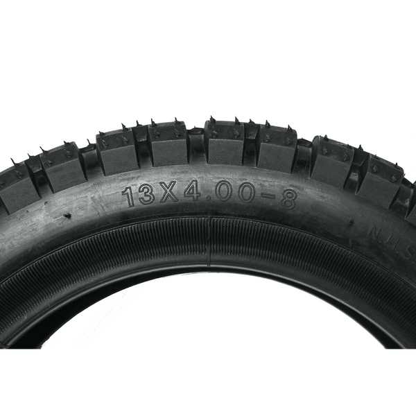 13 x 4.00-8 Black Tyre. Tread IA-1513-01