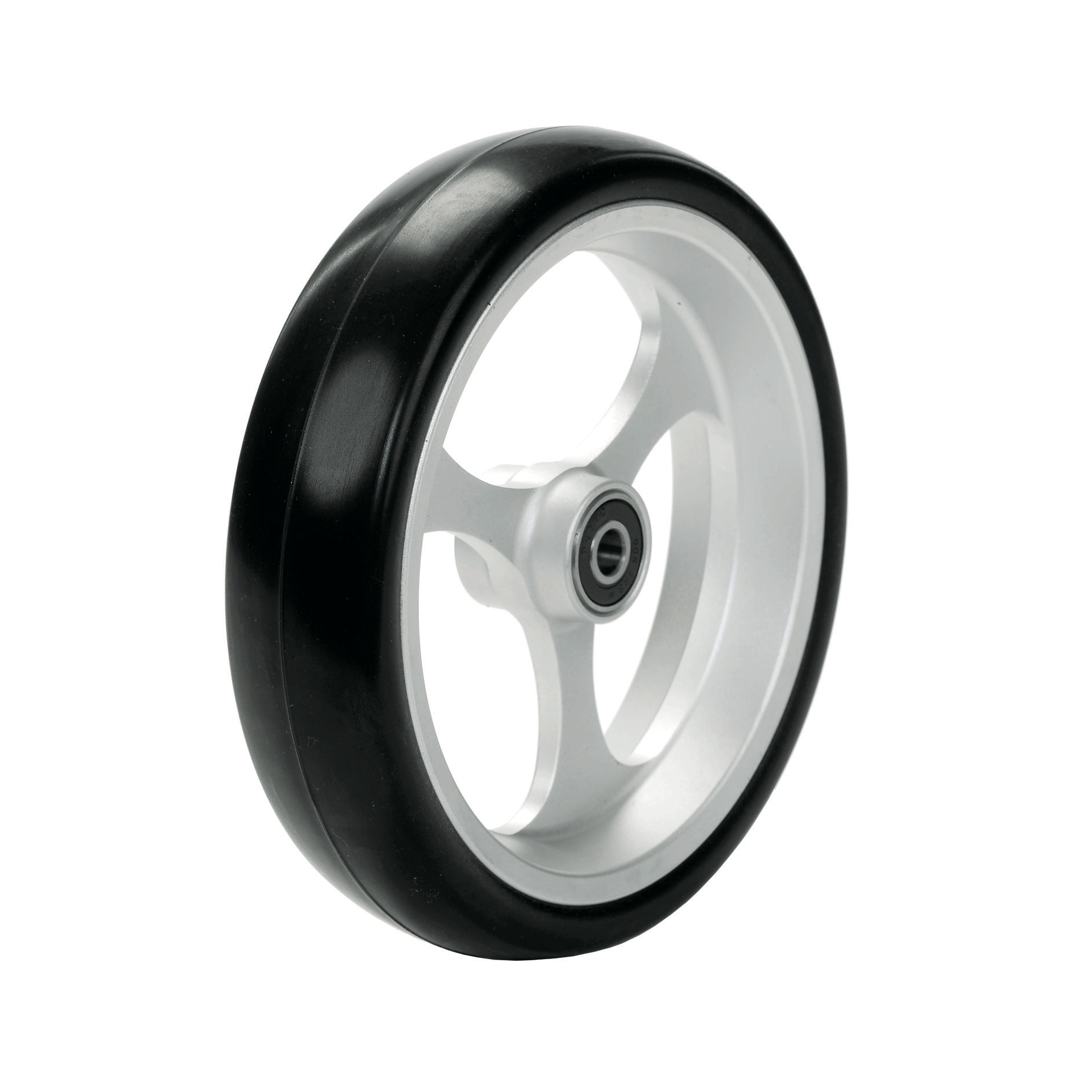 6 X 1.50 Primo Castor Wheel Sil/Blk Aly Soft Roll