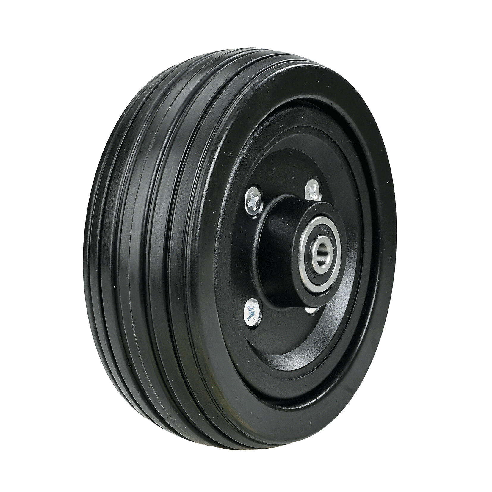 6 X 2 Primo Castor Wheel Black PU Solid Tyre