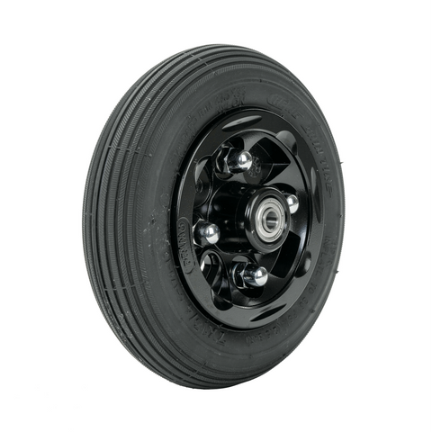 7 X 1-3/4 Primo Alloy Castor, Black, Solid Foam Filled Black Tyre