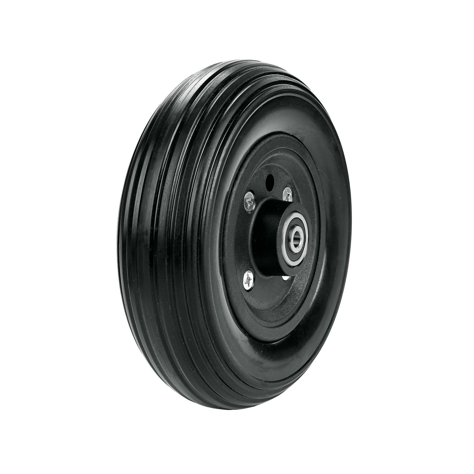 7 X 2 Castor Wheel Black With Solid PU Black Tyre