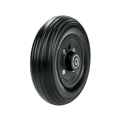 7 X 2 Castor Wheel Black With Solid PU Black Tyre