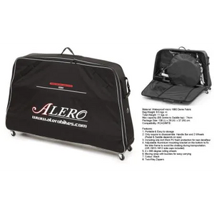 Alero LUGGAGE BAG - Bicycle Luggage Bag, Suits 26"-700C Bikes, 4 wheels, microfibre bag, foam reinforcement for handlebars and levers, wheelbags included. for Road / MTB
