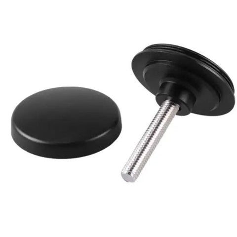 "Apple Airtag" HOLDER, incorporated into TOP CAP MOUNT - BLACK, Alloy - Including steel bolt.