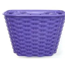 BASKET - Plastic, Front, For 16-20" Bikes, With Bracket & Fiiting Set, L 26cm x W 17cm x H 16cm