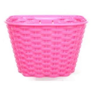 BASKET - Plastic, Front, For 16-20" Bikes, With Bracket & Fiiting Set, L 26cm x W 17cm x H 16cm