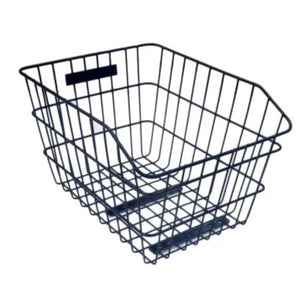 BASKET - Rear, Fixed Wire, With Fittings, Black, 43cm x 33cm x 25cm
