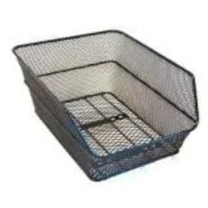 BASKET - Rear, Wire Narrow Mesh, Black, 38cm x 30cm x 17cm