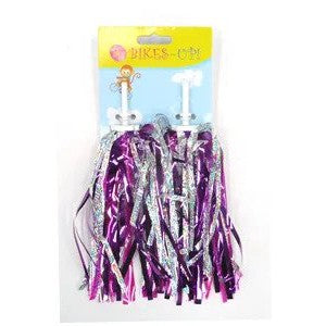 Bikes Up STREAMERS Laser Finish with Beads, BIKES UP!, SILVER & PURPLE