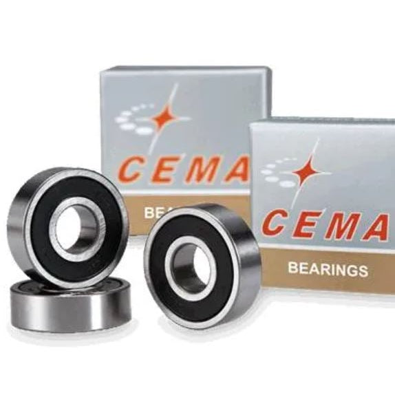 Cema Sealed Cartridge Bearings 12 x 28 x 8 Precision Chrome Steel - 6001LLB