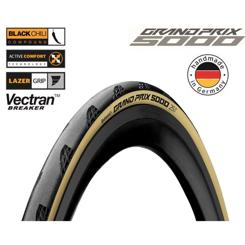 Continental GP5000 Road Tyre 700 x 28c Cream