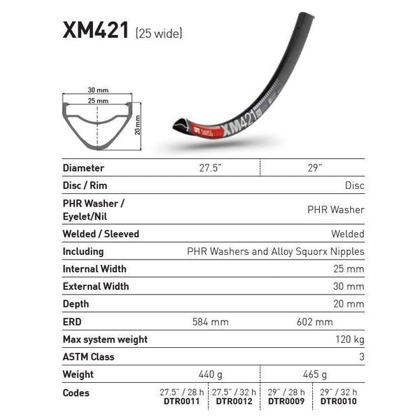 DT RIM XM421 27.5 32H (25 wide - ID)