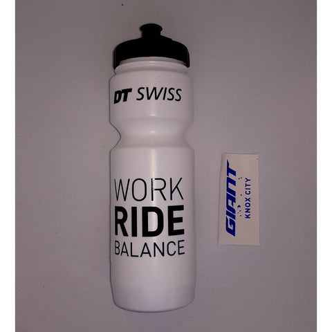 DT Water Bottle WorkRideBalance White