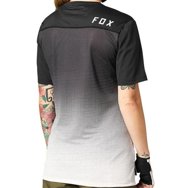 Fox Flexair Womens Short Sleeve Jersey - Black Pink