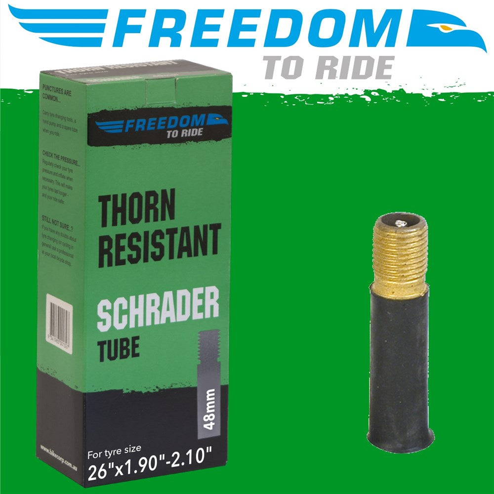Freedom To Ride Tube - Thorn Resistant Schrader 26"x1.50"-1.75" (20) 48mm