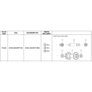 Giant Hub Bearing/endcaps for 1510-D21BTF-01