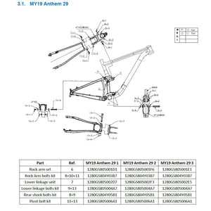 Giant MY19 Anthem 29 1 - Lower linkage unit