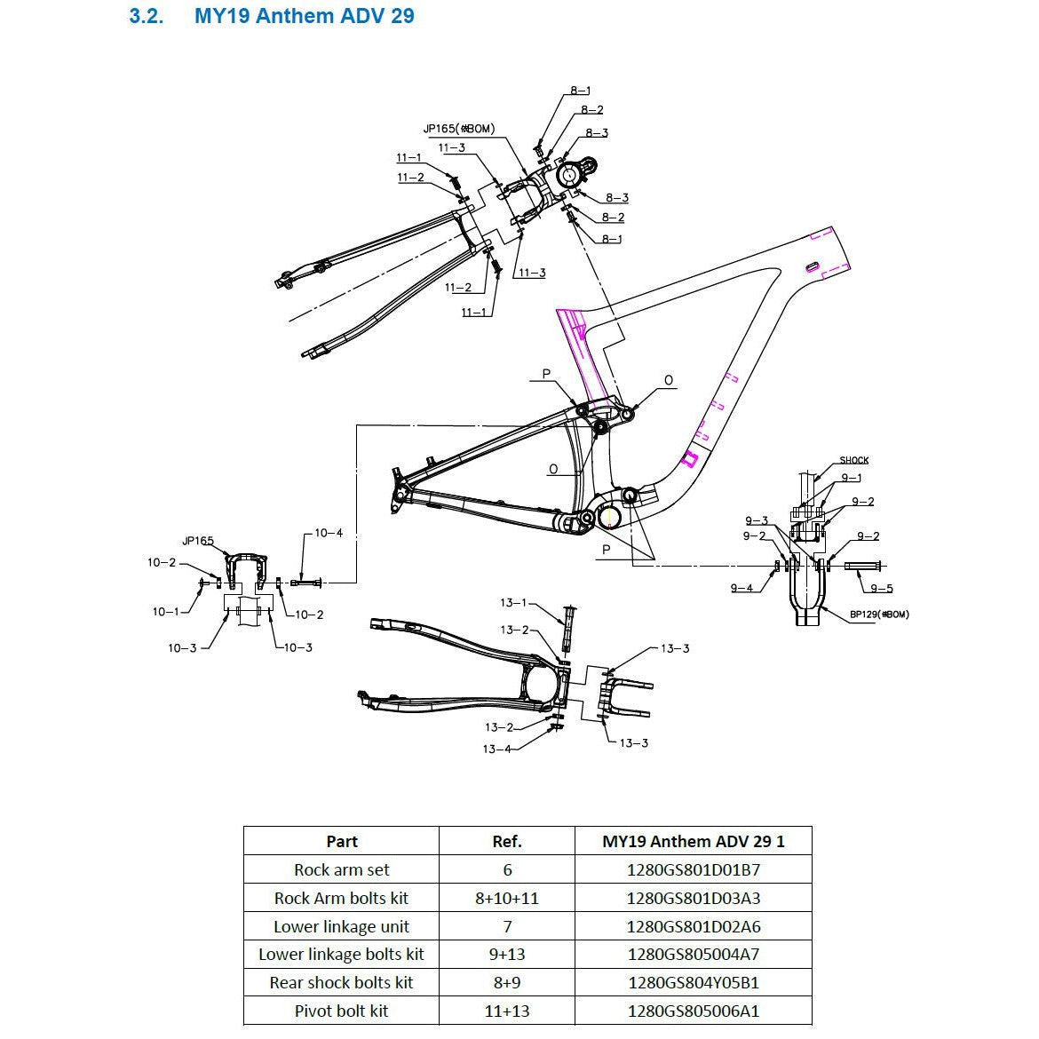 Giant MY19 Anthem Advanced 29 1 - Rock arm set