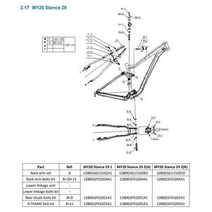 Giant MY20 Stance 29 Rocker Arms Knight Shield