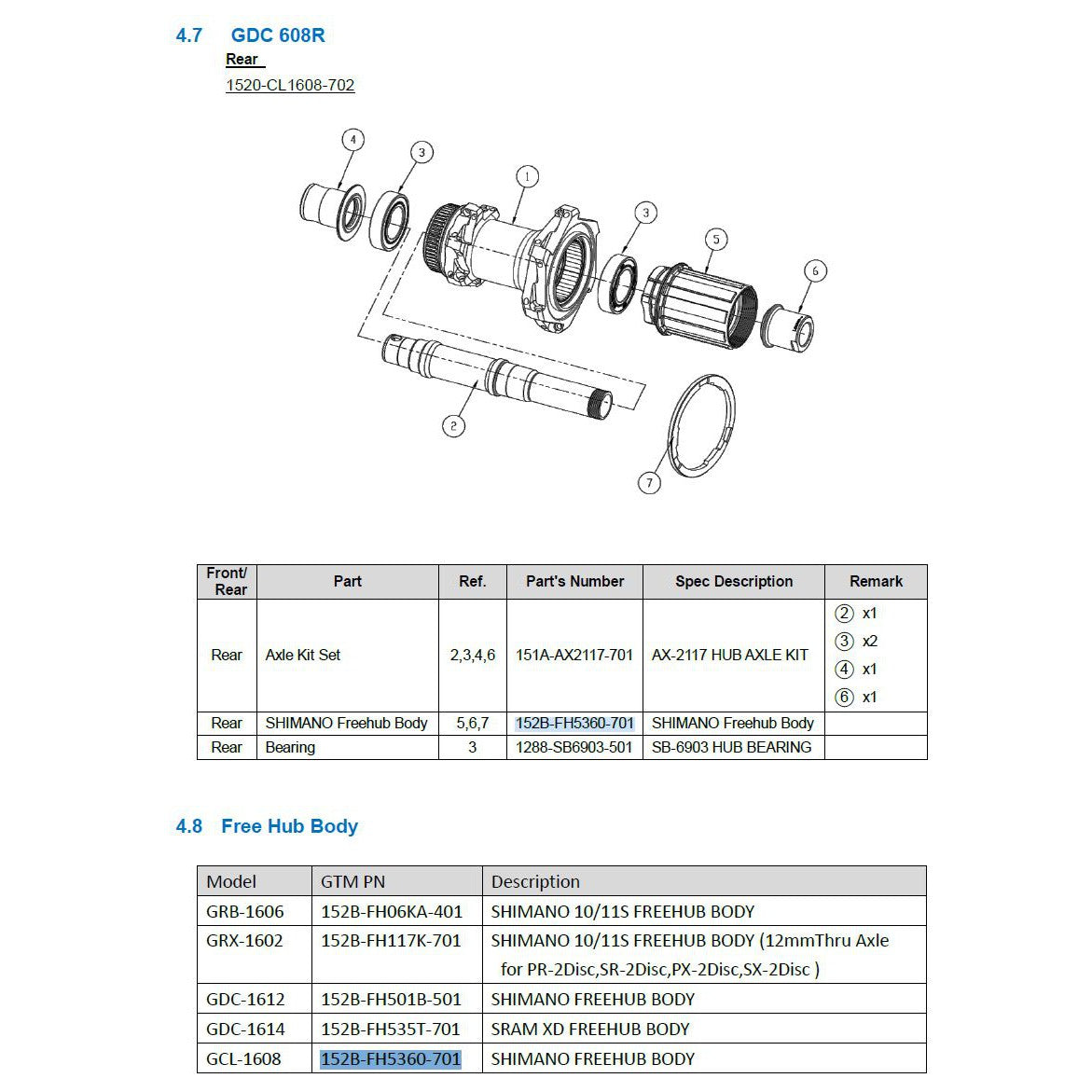 Giant Shimano 11 speed Freehub Body for hub GCL-1608 - 12mm