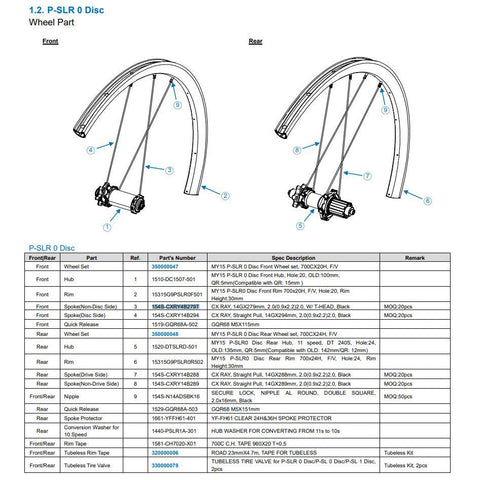 Giant Spoke Front Non-Disc Side P-SLR 0 Disc (279mm)