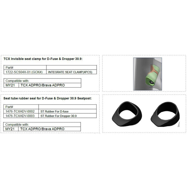 Giant TCX/Brava Advanced Seat Clamp MY21 (d-fuse + dropper)   1722-SCS04X-01