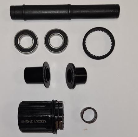 Giant Upgrade Axle Kit Rear Hub 1520-D21BTR-01/001. With freewheel body, Ratchet, Bearings, End caps and Axle. 152C-ACCKIT-0014