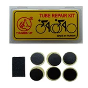 Glueless Puncture Repair Kit (sold individually) each kit contains qty6 adhesive 25mm round patches & qty1 sandpaper