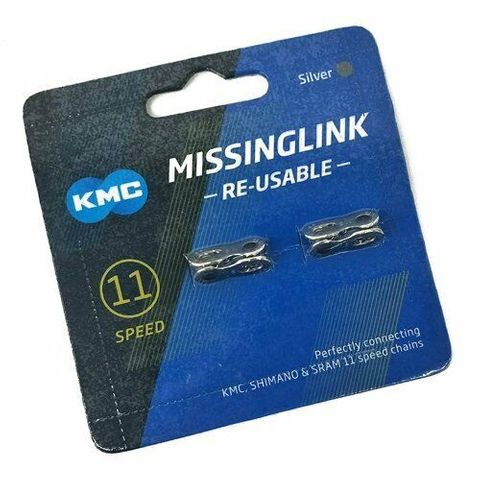 KMC Connecting Links, KMC, Mod.CL555R- BLACK DLC for 11 speed, 2 pces per card