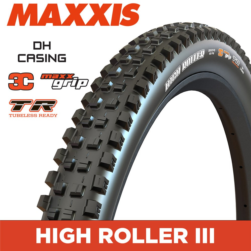 MAXXIS High Roller III - 27.5 X 2.40 Folding 2x60TPI DH 3C MaxxGrip TR