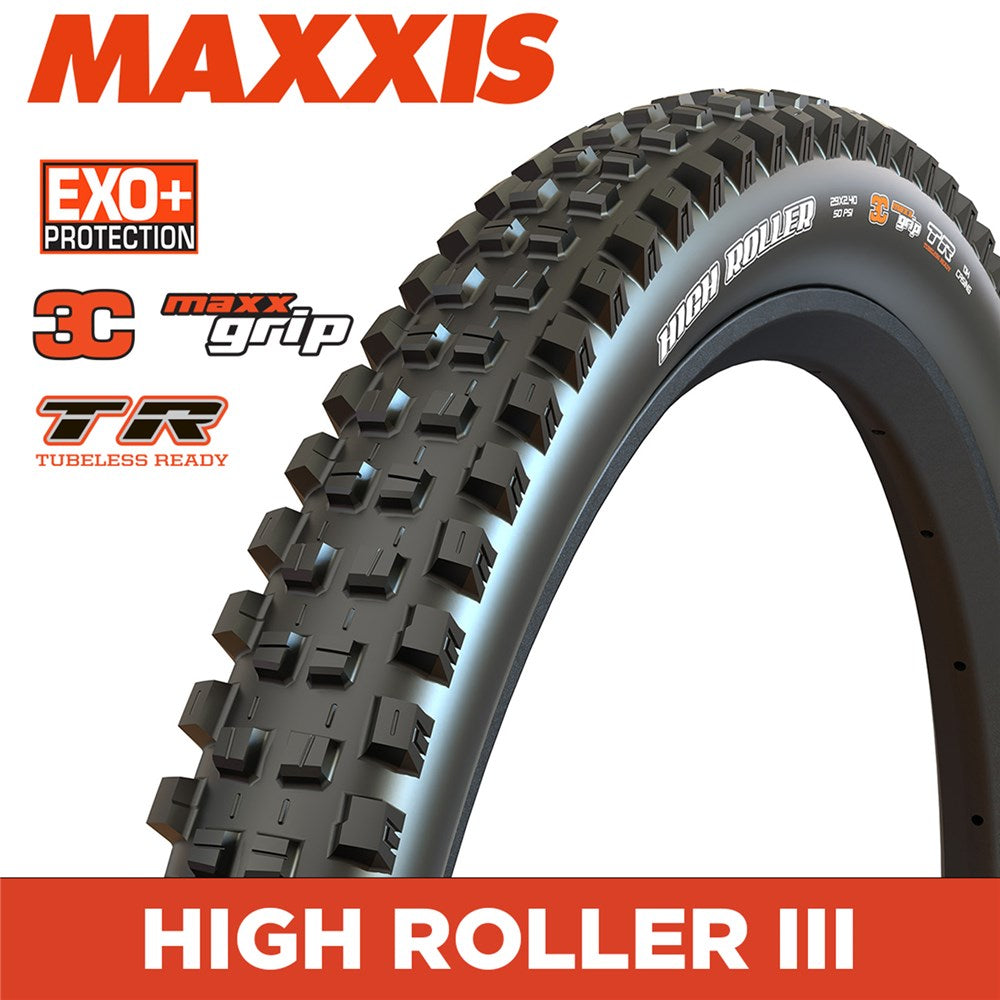 MAXXIS High Roller III - 29 X 2.40 Folding 60 TPI - EXO+ 3C MaxxGrip TR - stock arriving early OCT