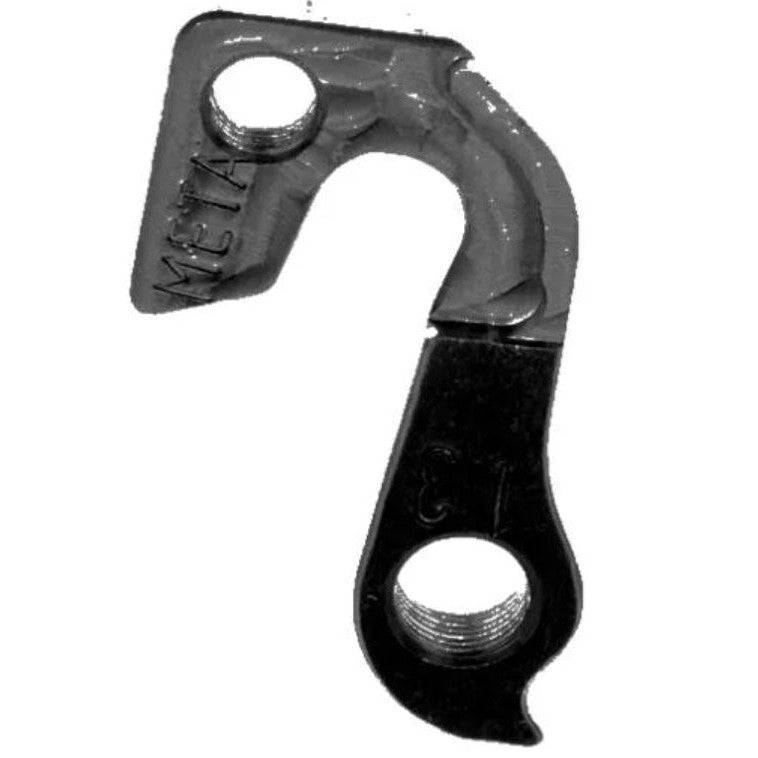 META CNC DERAILLEUR HANGER - BLACKanodised, Model 13, Material 6061 T651 Aviation Aluminium, CNC Machined, STELS, GT, etc