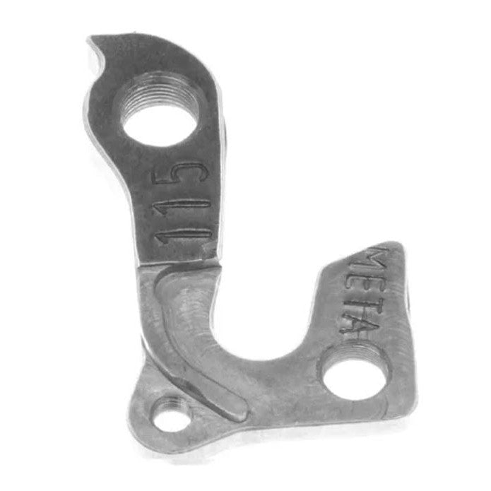 META CNC DERAILLEUR HANGER - Model 115, Material 6061 T651 Aviation Aluminium, CNC Machined, Silver