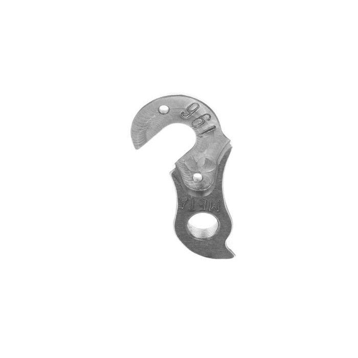 META CNC DERAILLEUR HANGER - Model 196, Material 6061 T651 Aviation Aluminium, CNC Machined, Silver, De Rosa