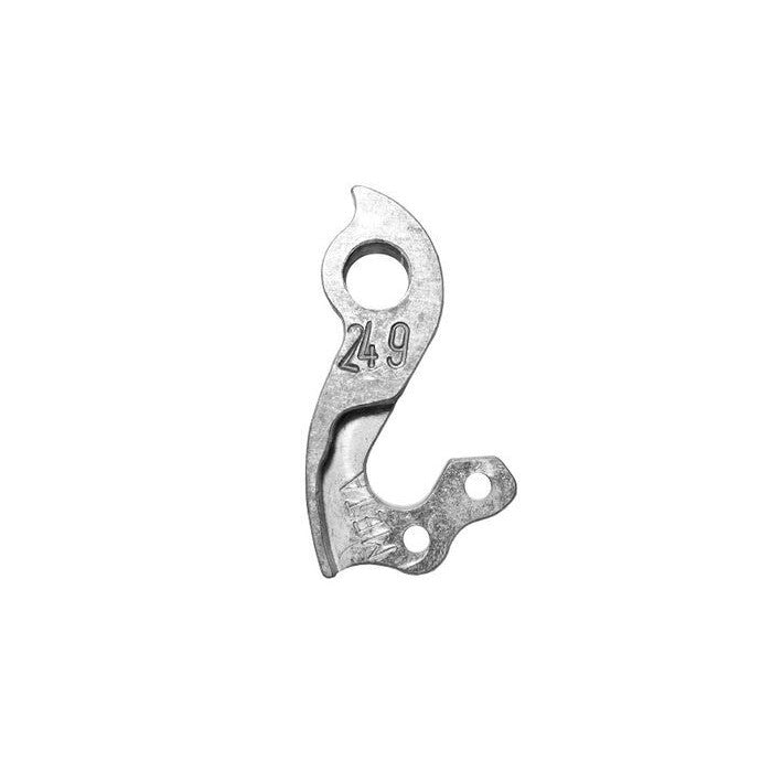 META CNC DERAILLEUR HANGER - Model 249, Material 6061 T651 Aviation Aluminium, CNC Machined, Silver, BIanchi (Holes NOT Threaded)