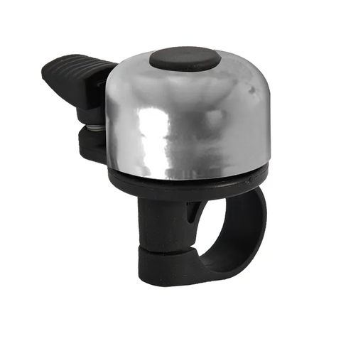 Mini-Flick Bell, fits 22.2mm diameter handlebar, Silver