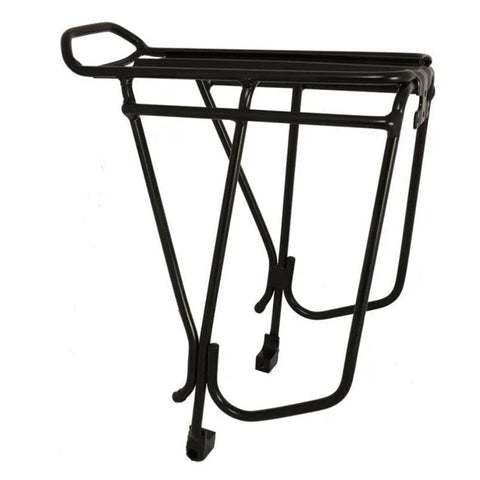 Oxford Alloy Luggage Carrier Rack, Disc Compatible, Fits 26"-29" Wheels, Integrated splash plate, Black - Oxford Product
