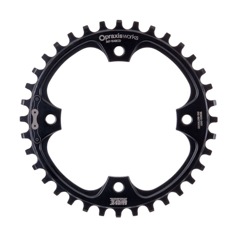 Praxis - 36T E-Bike Chainring Steel 104bcd BLK Wave 1X