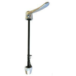 SKEWER Rear, 185mm, Q/R, Steel, SILVER. Not Suitable for disc bikes