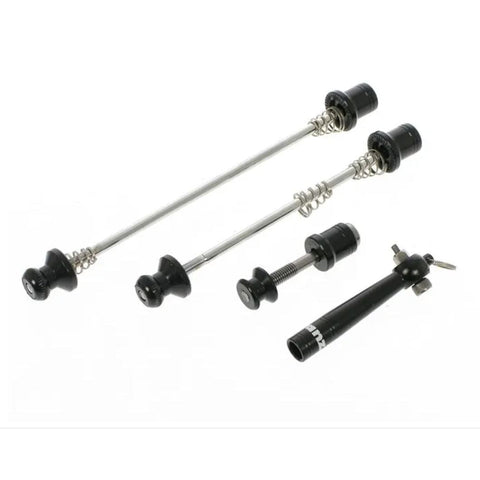 SKEWER SET - Anti-Theft, For Wheels & Seat Post, Alloy, Black
