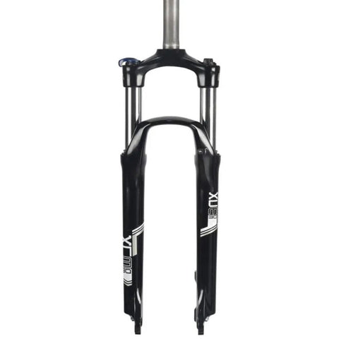 SR Suntour SUSPENSION FORK 27.5, Threadless, XCM HLO. COIL Spring. Hyd L/O, 1 1/8. 9mm Drop Outs. Disc ONLY. 100mm Travel, GLOSS BLACK