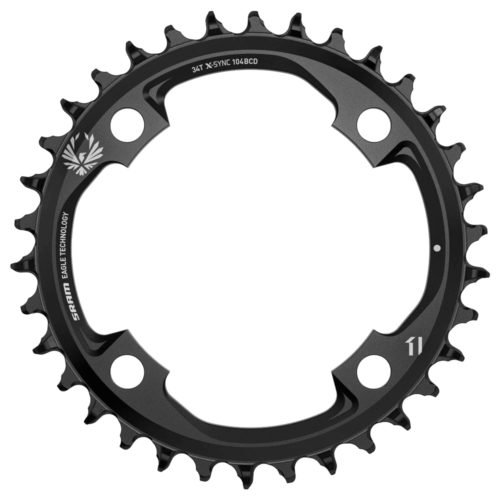 SRAM Chainring 1X12 32T 104 BCD BLACK,,Chain Ring X-Sync 2 32 Tooth 104 BCD Alloy 1x12 speed Black