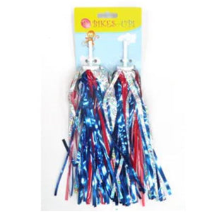 STREAMERS - Grip Streamers, BIKES UP!, SILVER RED & BLUE