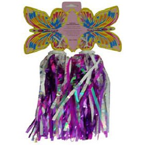 STREAMERS Laser Finish with Sequins, SILVER PURPLE (Butterfly)