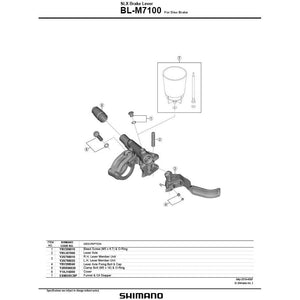 Shimano BL-M7100 LH lever member unit