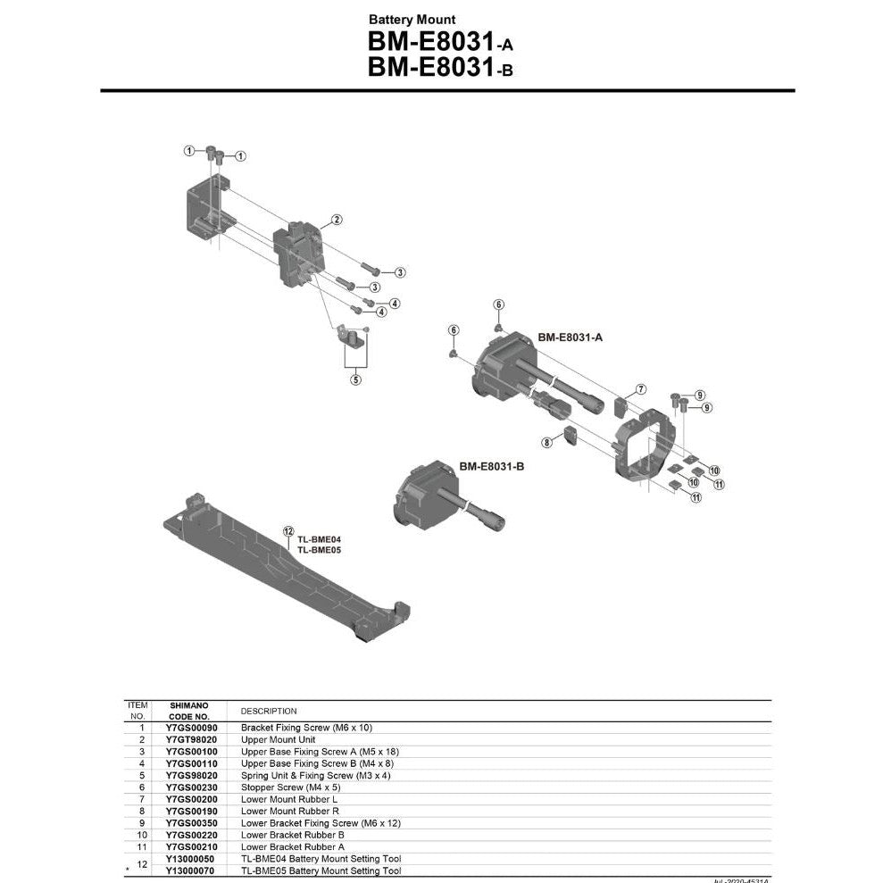 Shimano BM-E8031 UPPER MOUNT UNIT