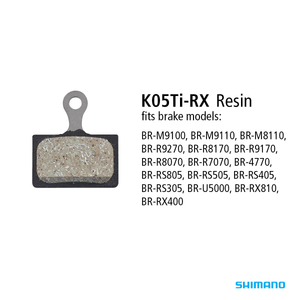 Shimano BR-M9100 RESIN PADS & SPRING K05Ti-RX also BR-R9270